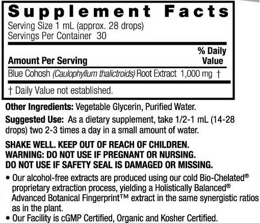 Blue Cohosh Alcohol Free Extract by Nature's Answer