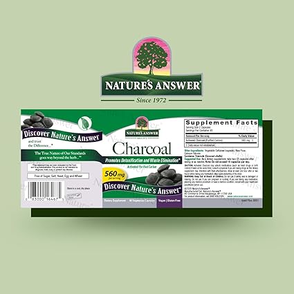 Activated Charcoal Capsules by Nature's Answer