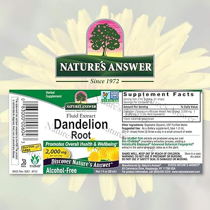 Dandelion Root Extract Alcohol Free by Nature's Answer