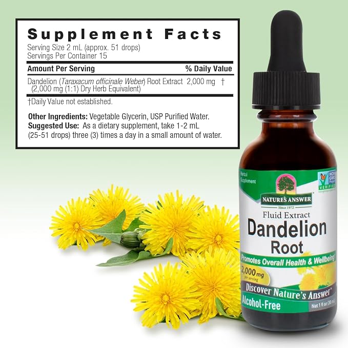 Dandelion Root Extract Alcohol Free by Nature's Answer