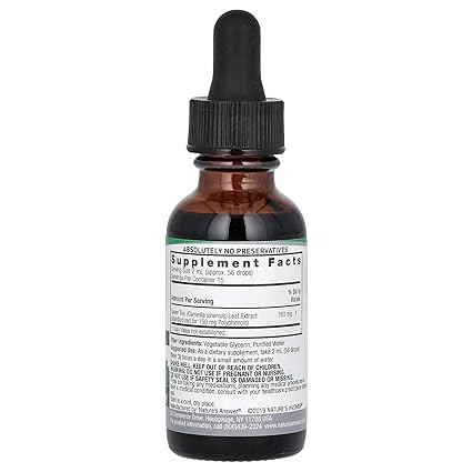 Green Tea Alcohol Free Extract by Nature's Answer