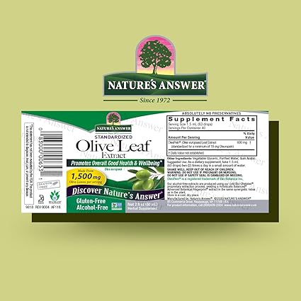 Oliopein Olive Leaf Alcohol Free Extract by Nature's Answer