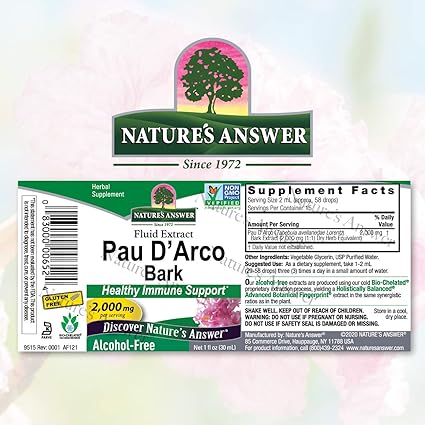 Pau D'Arco Alcohol Free Extract by Nature's Answer