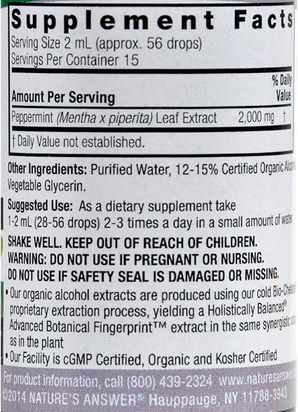 Peppermint Alcohol Free Extract by Nature's Answer