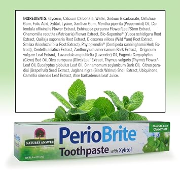 PerioBrite Cool Mint Toothpaste with Xylitol by Nature's Answer