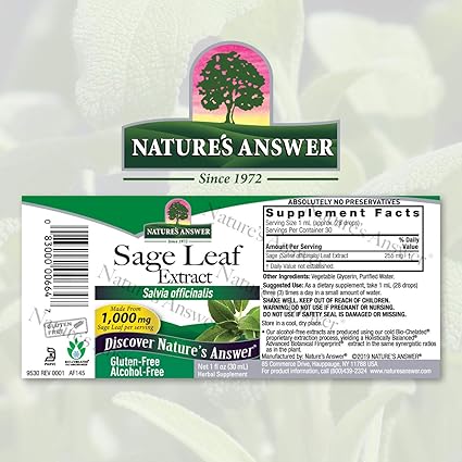 Sage Alcohol Free Extract by Nature's Answer