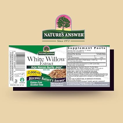 White Willow Bark Alcohol Free Extract by Nature's Answer