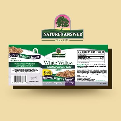 White Willow Bark Extract Capsules by Nature's Answer