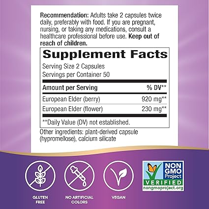 Black Elderberry Capsules by Nature's Way