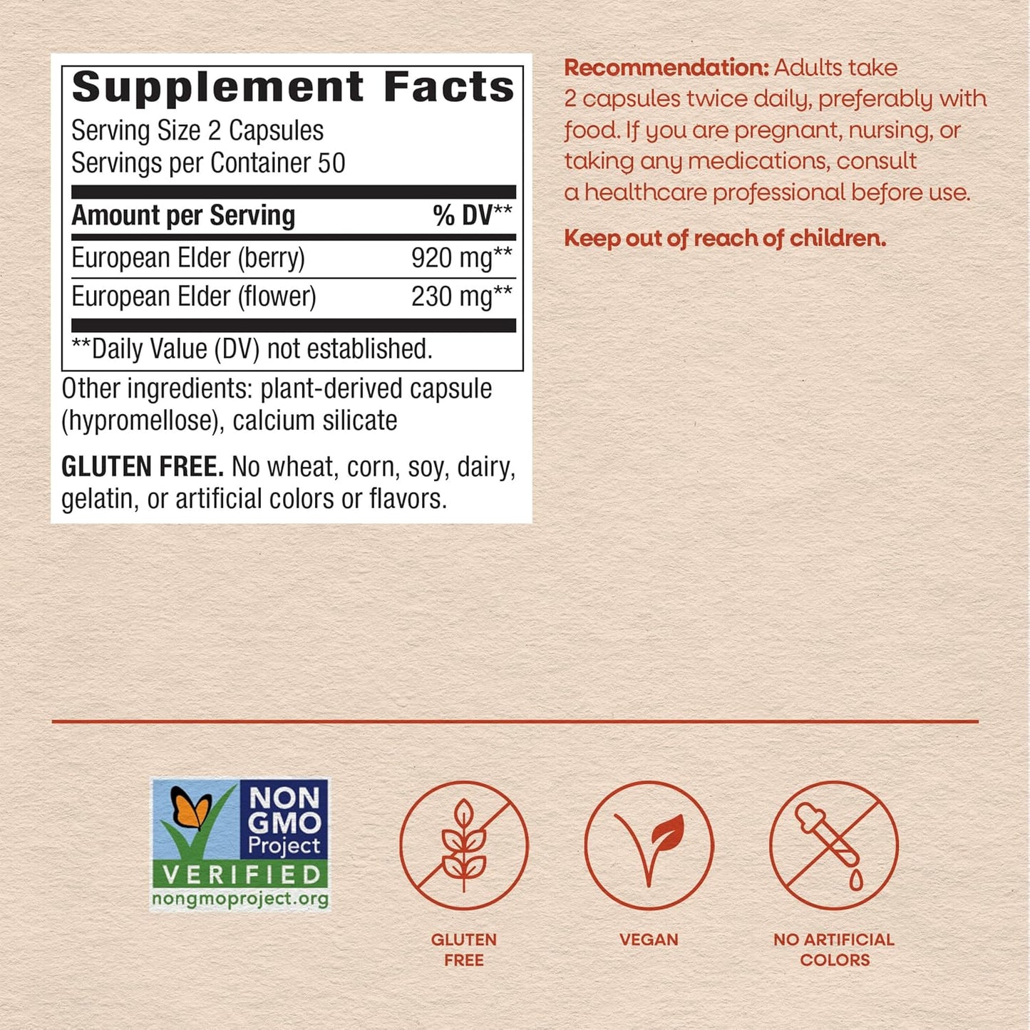 Black Elderberry Capsules by Nature's Way