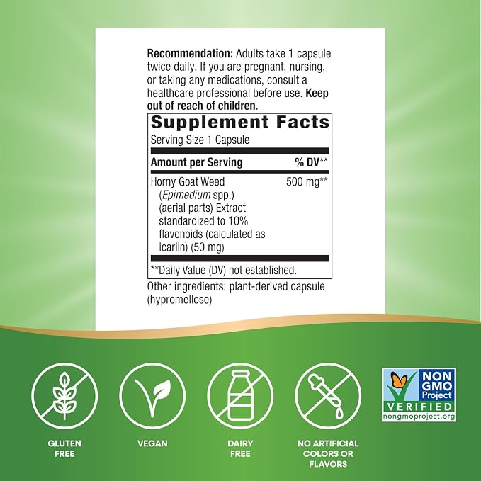 Horny Goat Weed Capsules by Nature's Way