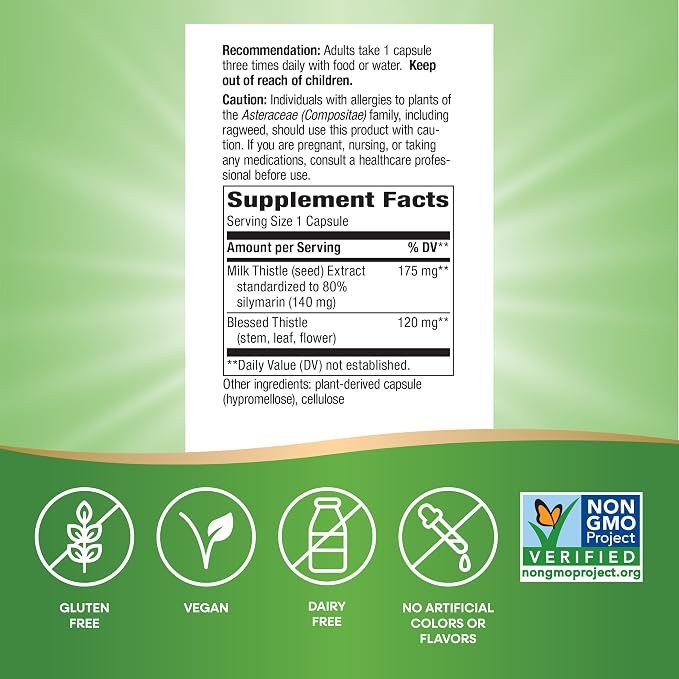 Milk Thistle Seed Extract Capsules by Nature's Way