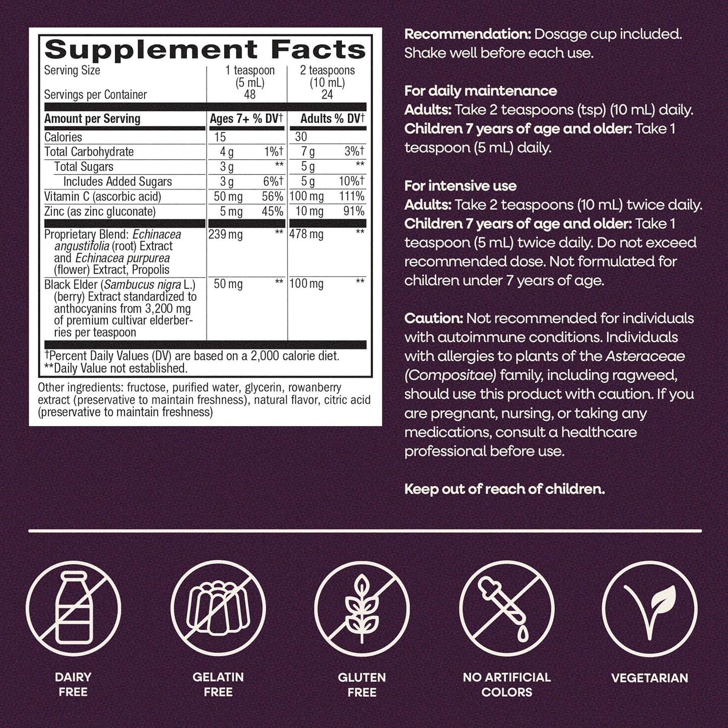 Sambucus Elderberry Immune Syrup 8oz by Nature's Way