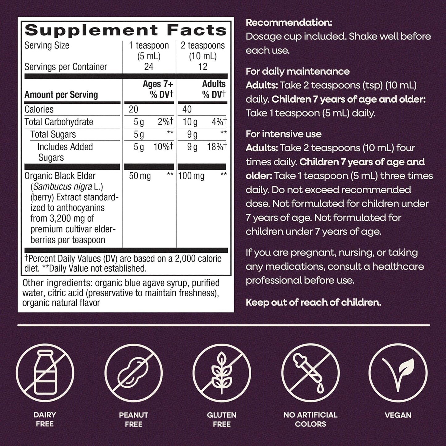 Organic Sambucus Syrup by Nature's Way