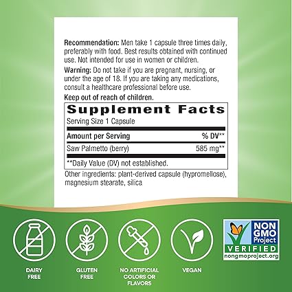 Saw Palmetto Berries Capsules by Nature's Way