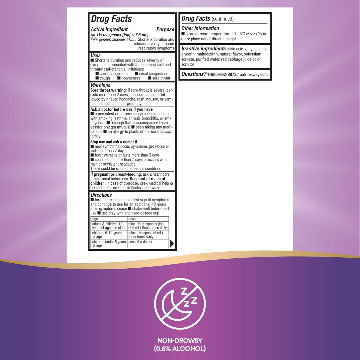 Umcka Sugar Free Grape Syrup by Nature's Way