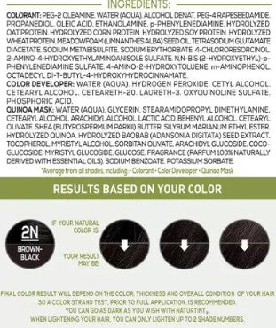 Natural 2N Brown Black Permanent Hair Color Gel by NaturTint