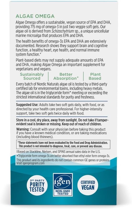 Algae Omega 60sg by Nordic Naturals