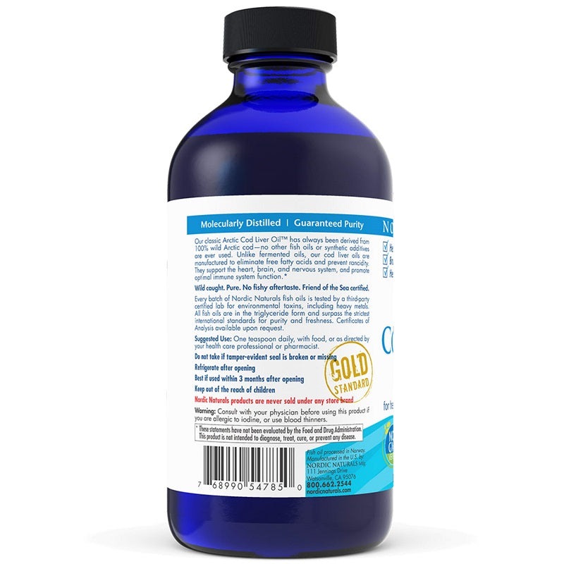 Arctic Cod Liver Oil Liquid Orange 8oz by Nordic Naturals
