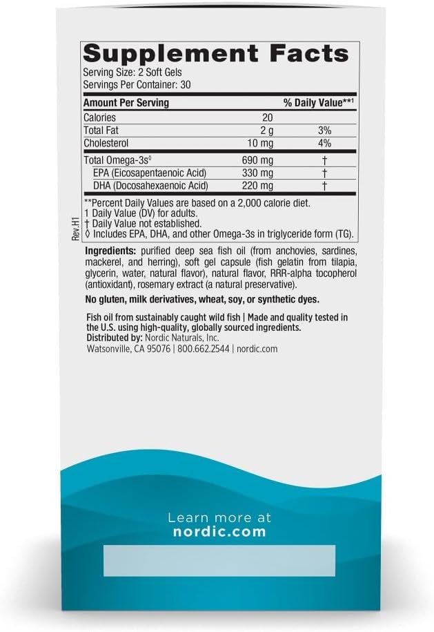 Omega-3 in Fish Gelatin 60sg by Nordic Naturals
