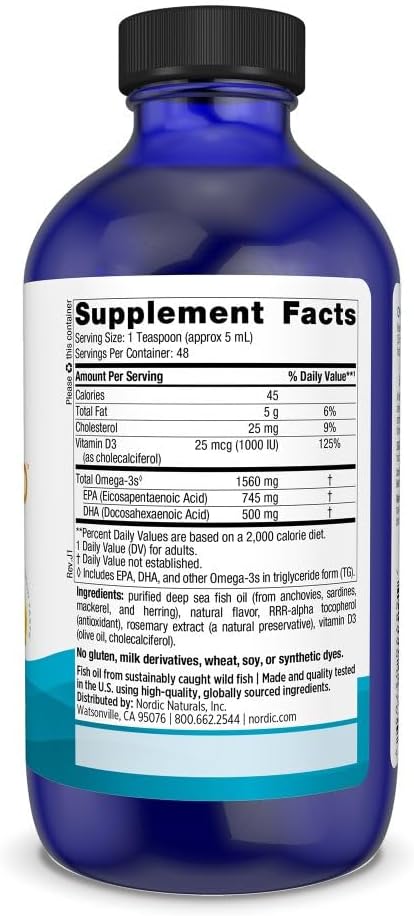 Omega-3D Liquid 8oz by Nordic Naturals