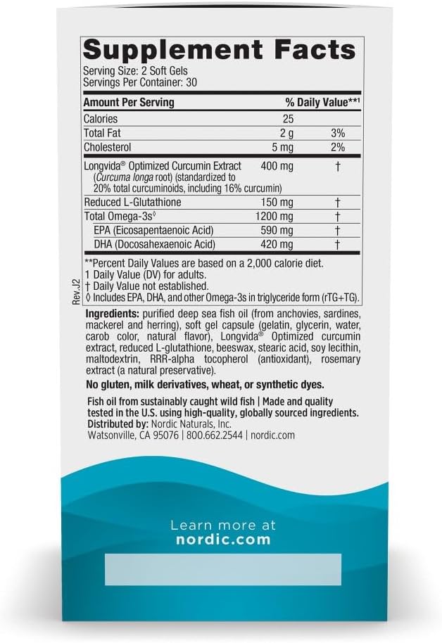 Omega Curcumin 60sg by Nordic Naturals
