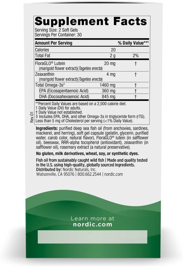 Omega Vision 60sg by Nordic Naturals