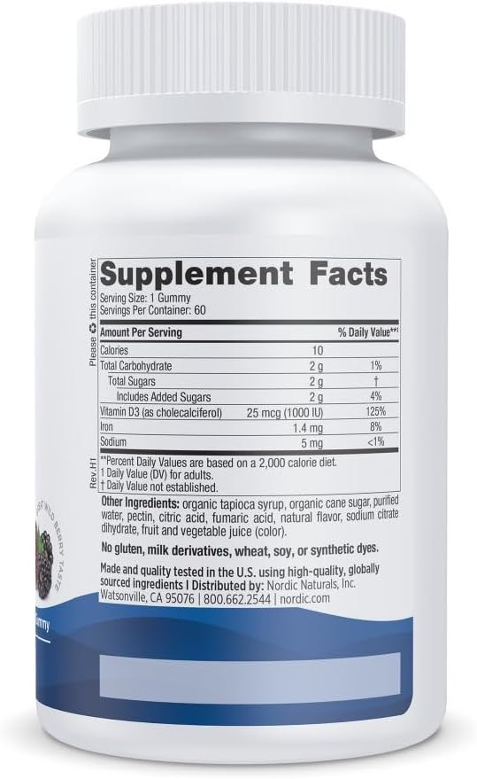 Vitamin D3 60 Gummies by Nordic Naturals