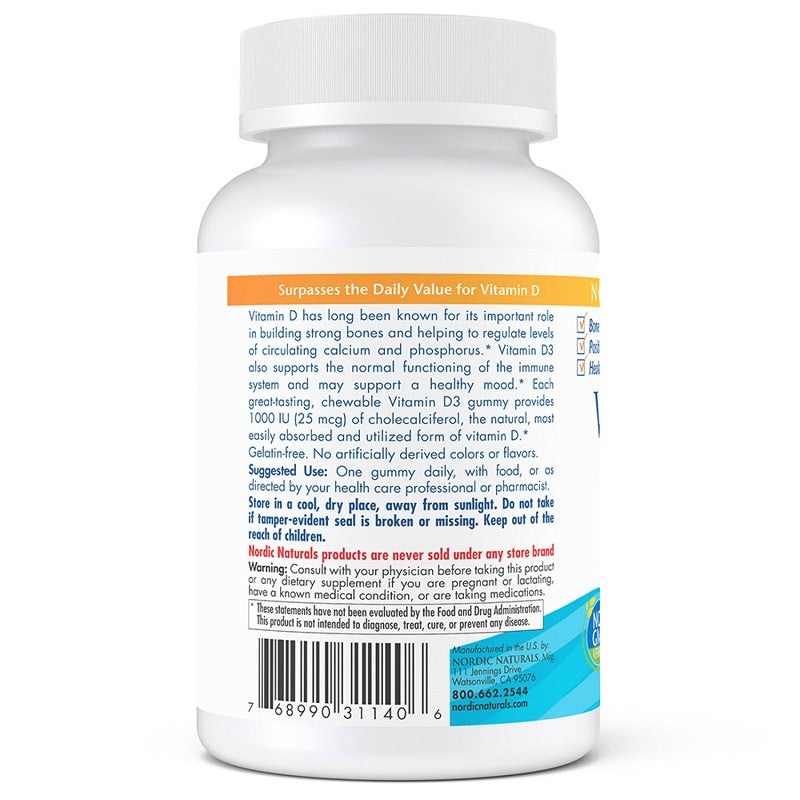 Vitamin D3 60 Gummies by Nordic Naturals