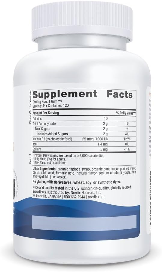 Vitamin D3 120 Gummies by Nordic Naturals