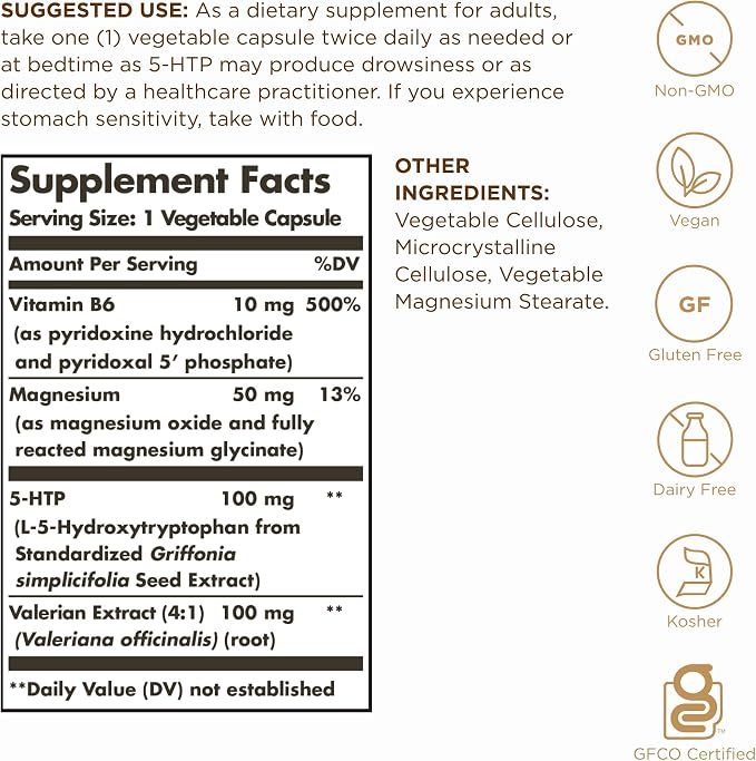 5-HTP 100mg Capsules by Solgar
