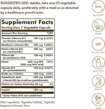 B-Complex 100mg Capsules by Solgar