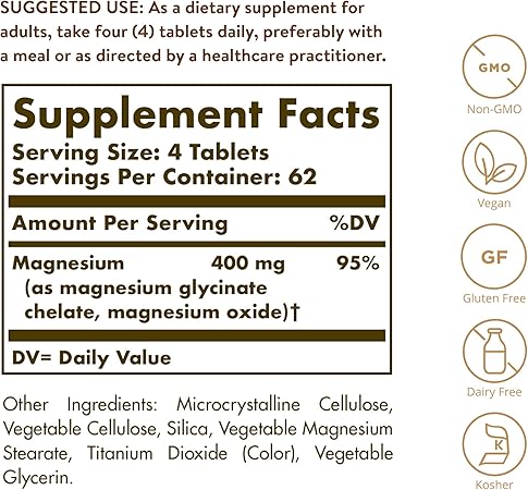 Chelated Magnesium Tablets by Solgar