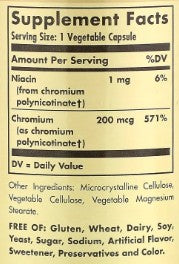 Chromium Polynicotinate Capsules by Solgar