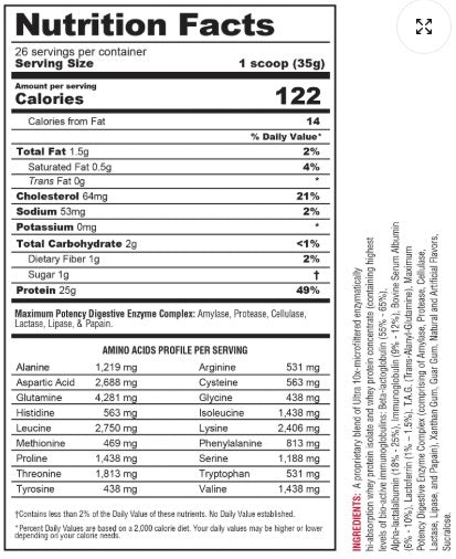 Protizyme Vanilla 2lb by Metabolic Nutrition