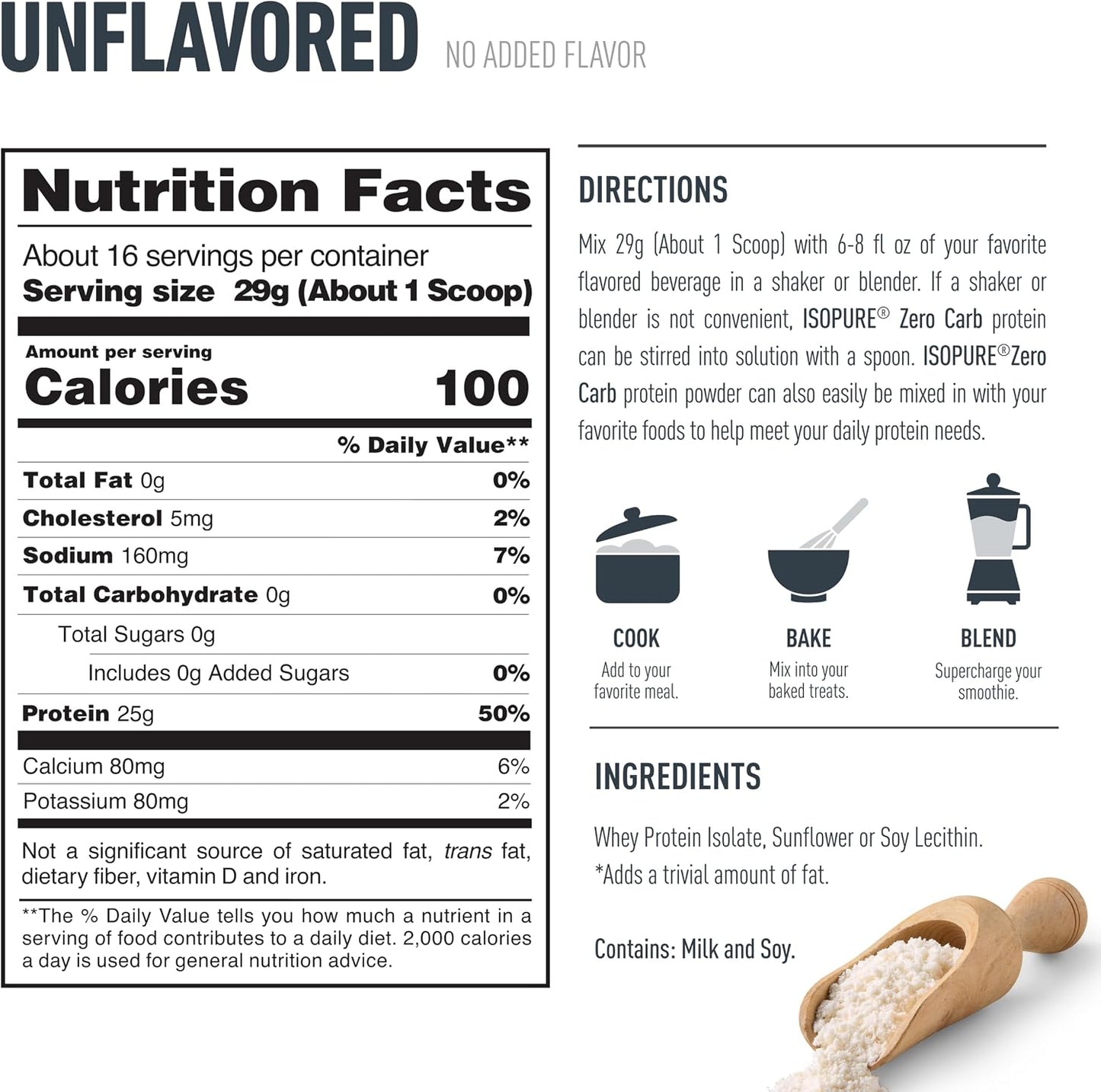 Isopure Unflvored 1lb by Nature's Best