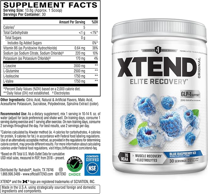 XTEND Original Blue Raspberry Ice 30svg by Scivation