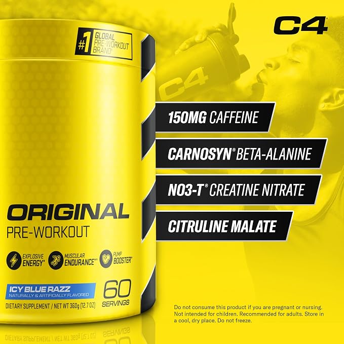 C4 Original Icy Blue Razz 60svg by Cellucor