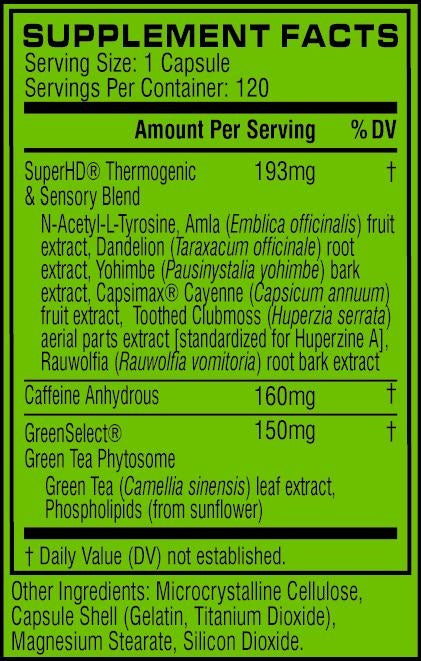 Super HD 120caps by Cellucor