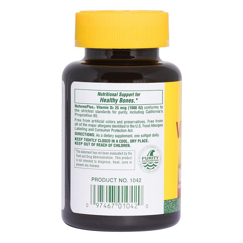 Vitamin D3 1,000 IU 180sg by NaturesPlus