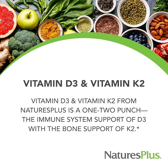 Vitamin D3 + Vitamin K2 by NaturesPlus