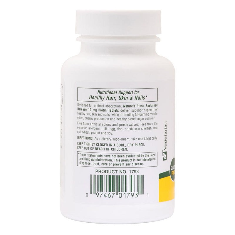 Biotin 10,000mcg 90tabs by NaturesPlus