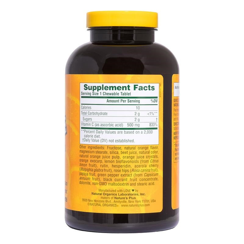 Orange Juice Vitamin C 500mg 180 Chewables by NaturesPlus