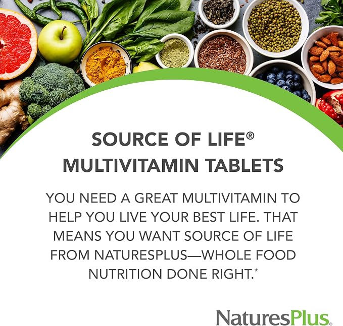 Source of Life Multivitamin 180 Tablets by Nature's Plus