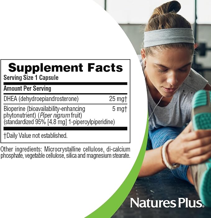 DHEA-25 with Bioperine by Nature's Plus