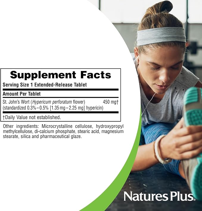 St. John's Wort ER 450mg 60 Tablets by Nature's Plus