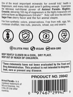 Animal Parade Sugar-Free MagKidz 90 Chewables by Nature's Plus