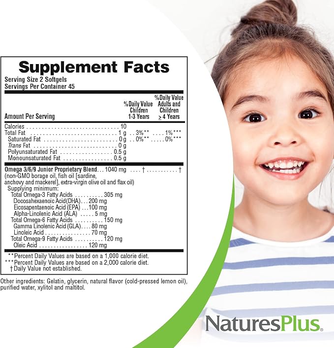 Animal Parade Omega 3/6/9 Junior by Nature's Plus