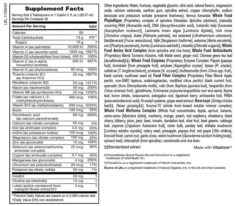 Ultra Source of Life Multivitamin Liquid 30oz by NaturesPlus