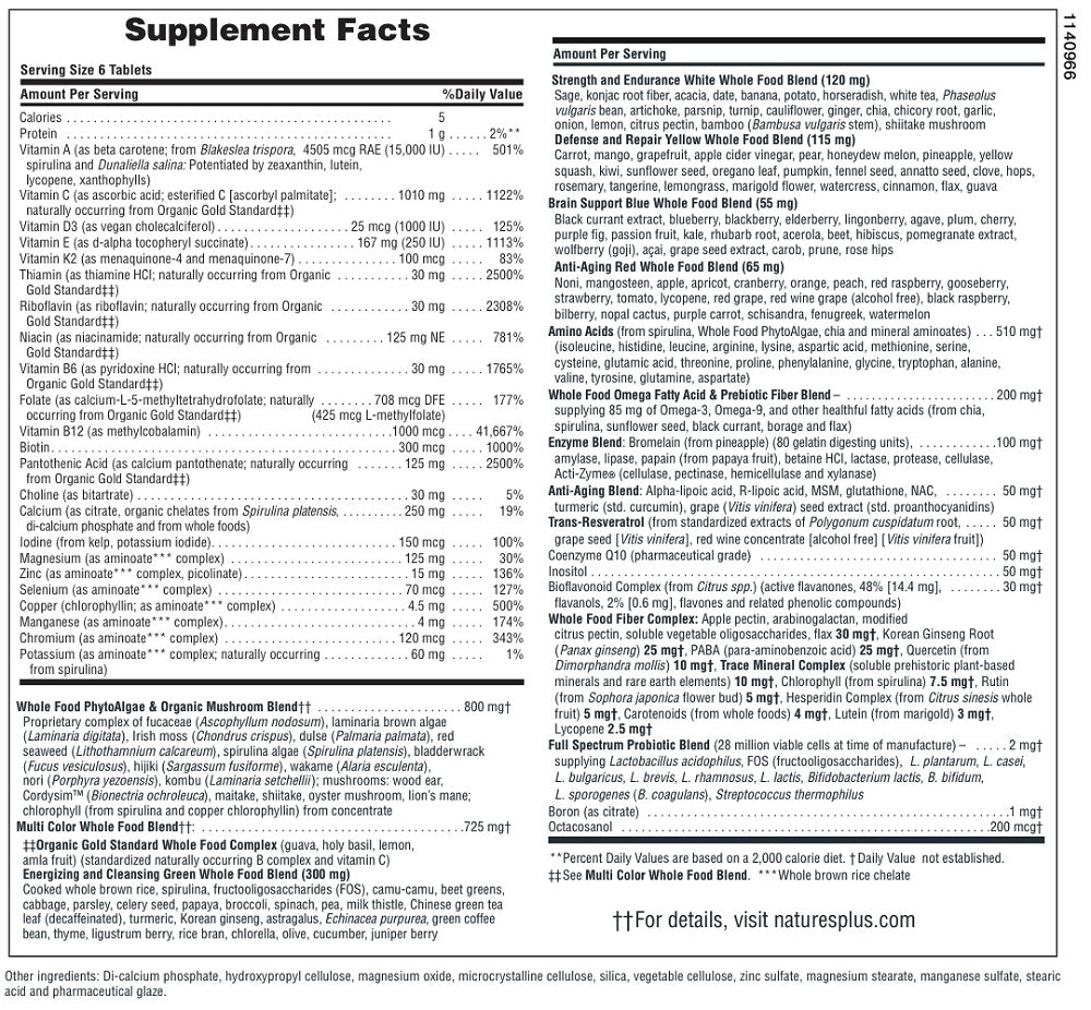 Source of Life Gold Multivitamin 180 Mini-Tabs by NaturesPlus